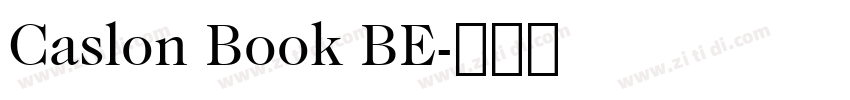 Caslon Book BE字体转换